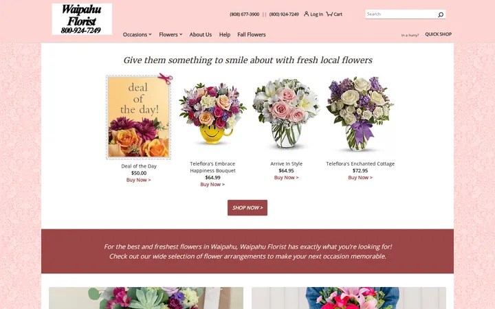 Website of Waipahu Florist