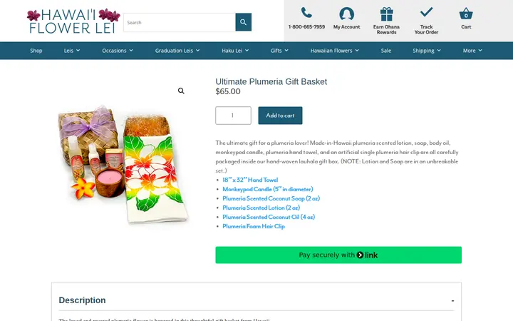 /product/ultimate-plumeria-gift-basket — Hawaii Flower Lei
