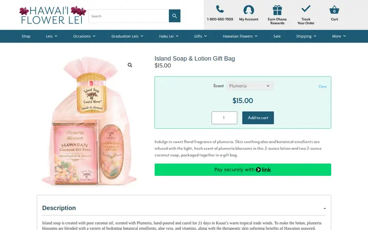 /product/island-soap-lotion-gift-bag — Hawaii Flower Lei