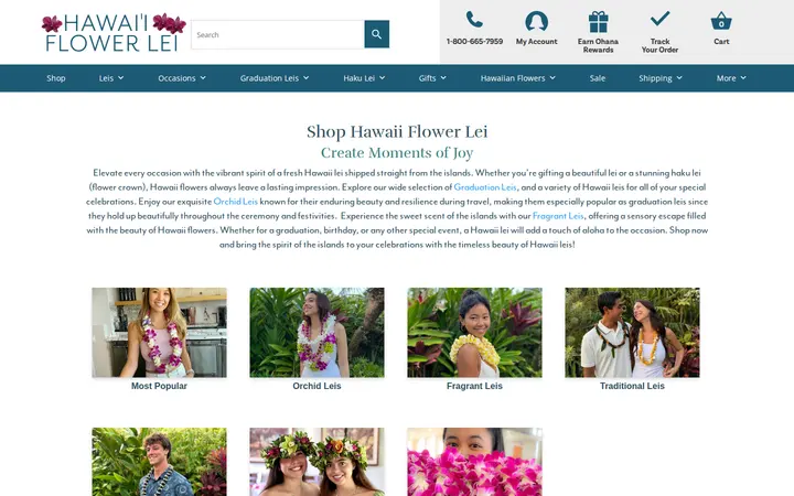 /shop — Hawaii Flower Lei