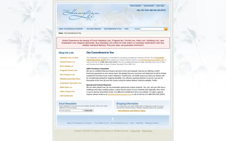 /Commitment.aspx — The Hawaiian Lei Company LLC