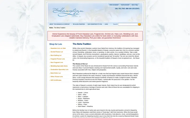 /LeiTradition.aspx — The Hawaiian Lei Company LLC