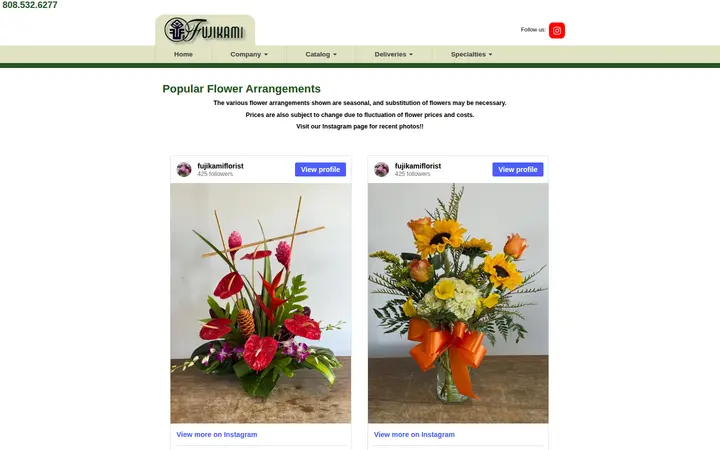 /honolulu-popular-flowers.aspx — Fujikami Florist - Honolulu - Official Site