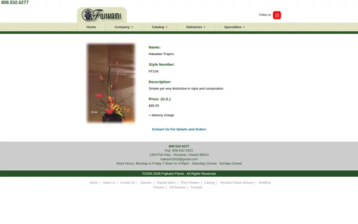 /catalog/ff104.aspx — Fujikami Florist - Honolulu - Official Site