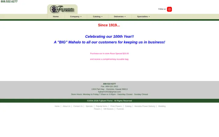 /specials.aspx — Fujikami Florist - Honolulu - Official Site
