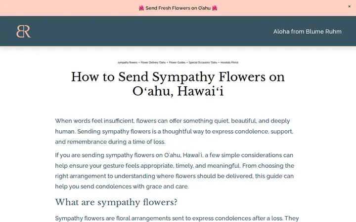 /blume-ruhm-blog/how-to-send-sympathy-flowers-on-oahu-hawaii — Blume Ruhm