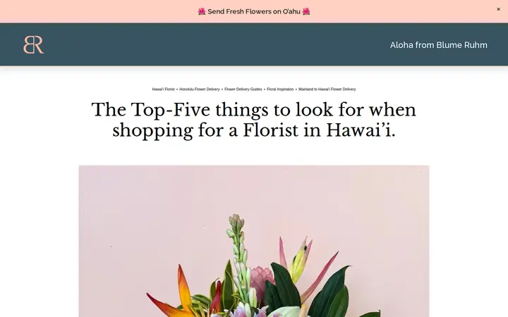 /blume-ruhm-blog/the-top-five-things-to-look-for-when-shopping-for-a-florist-in-hawaii — Blume Ruhm