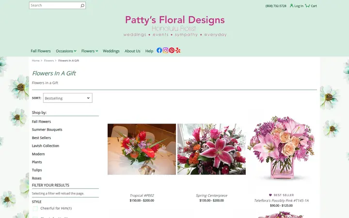 /flowers-in-a-gift/de-305841 — Patty's Floral Designs, Inc.