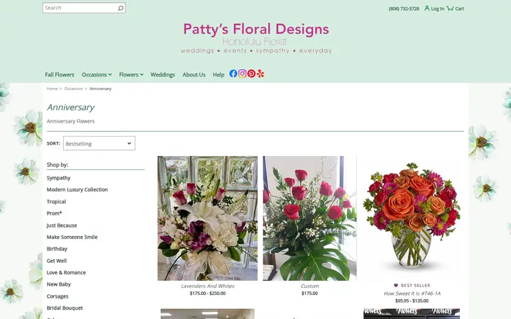 /anniversary/de-305816 — Patty's Floral Designs, Inc.