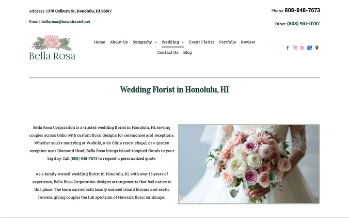 /wedding-florist-honolulu-hi — Bella Rosa Corporation