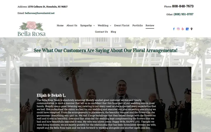 /wedding-flowers-service-reviews — Bella Rosa Corporation
