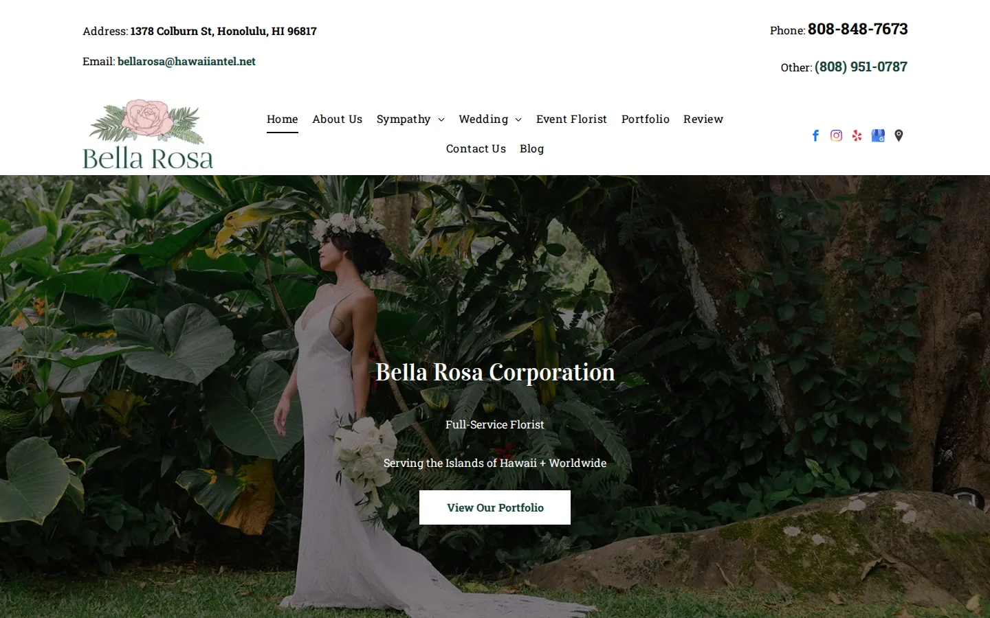 Captured website of Bella Rosa Corporation