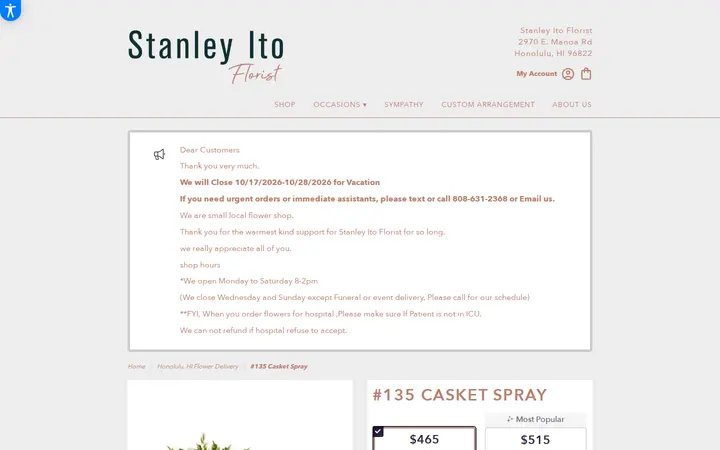 /honolulu-stanley-ito-florist/135-casket-spray.html — Stanley Ito Florist