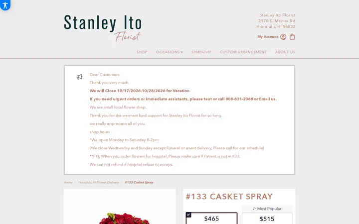 /honolulu-stanley-ito-florist/133-casket-spray.html — Stanley Ito Florist