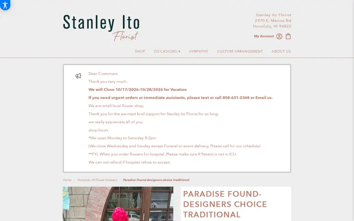 /honolulu-stanley-ito-florist/paradise-found-designers-choice-traditional.html — Stanley Ito Florist