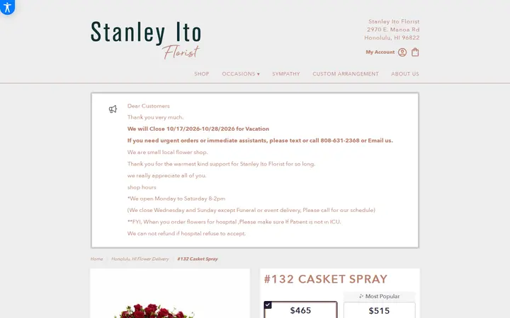 /honolulu-stanley-ito-florist/132-casket-spray.html — Stanley Ito Florist