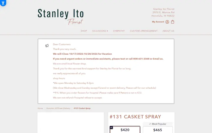 /honolulu-stanley-ito-florist/131-casket-spray.html — Stanley Ito Florist