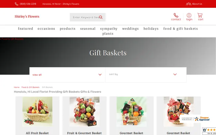 /store/food-and-gift-baskets/gift-baskets — Shirley's Flowers