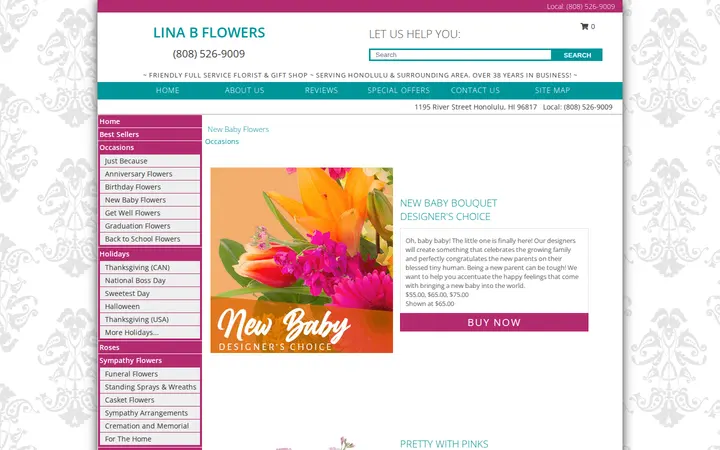 /new_baby.php — Lina B Flowers