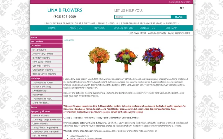 /about_us.php — Lina B Flowers