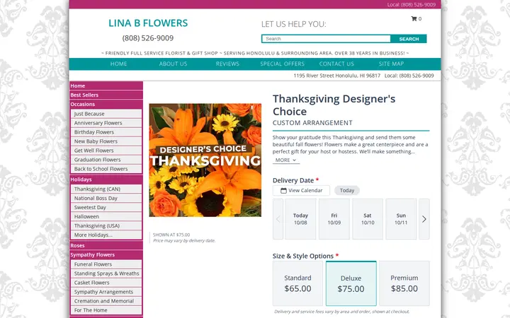 /product/dc071920/thanksgiving-designers-choice — Lina B Flowers