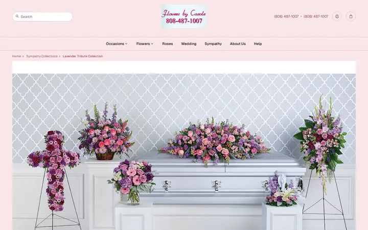 /sympathy-collections/lavender-tribute-collection/cat9490009 — Flowers By Carole