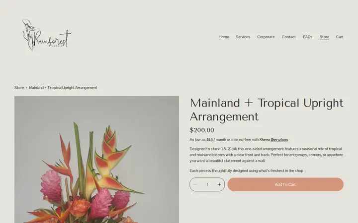 /store/p/the-ridge-vase-9y3ge — Rainforest Florals at Young St.