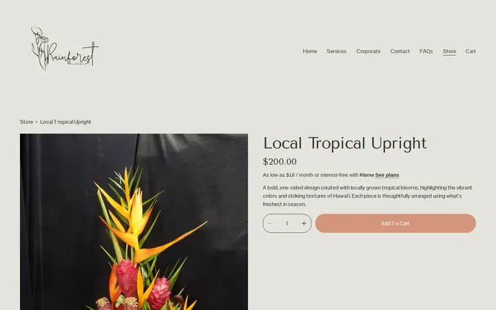 /store/p/the-horizon-vase-2bx7b — Rainforest Florals at Young St.