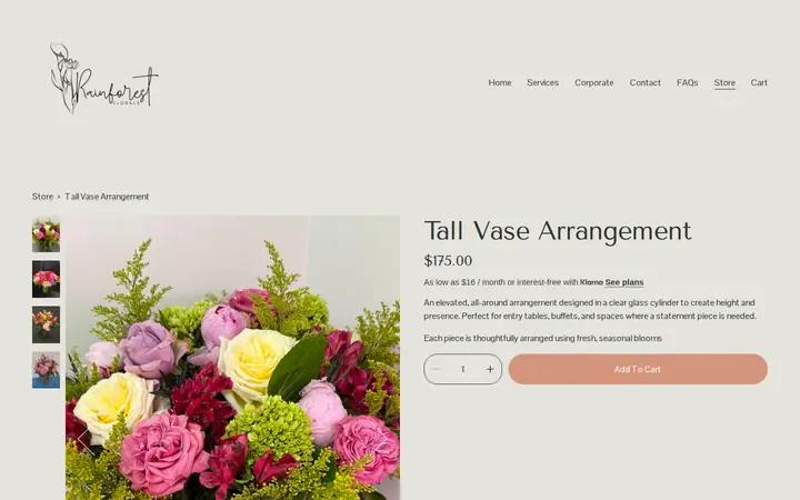 /store/p/tall-vase-arrangement — Rainforest Florals at Young St.