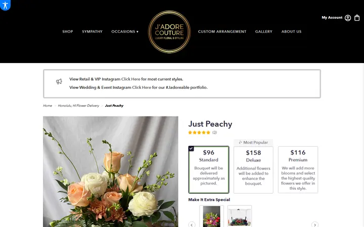 /honolulu-jadore-couture-floral-styling/just-peachy.html — J'Adore Couture Luxury Floral & Styling