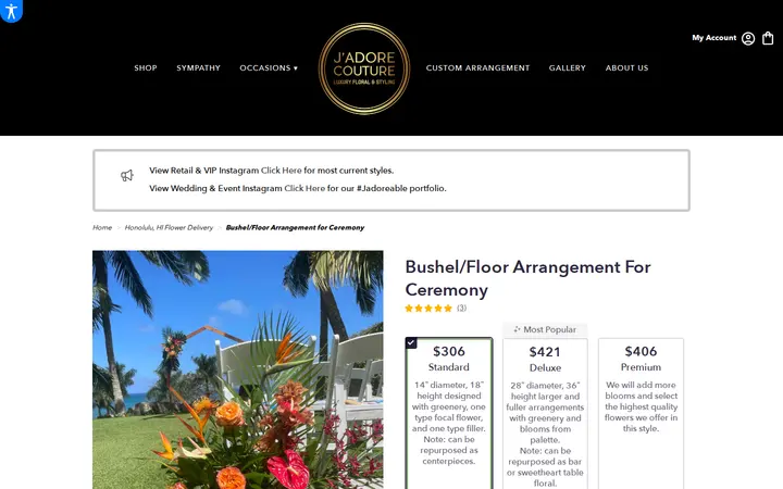 /honolulu-jadore-couture-floral-styling/bushel-floor-arrangement-for-ceremony.html — J'Adore Couture Luxury Floral & Styling