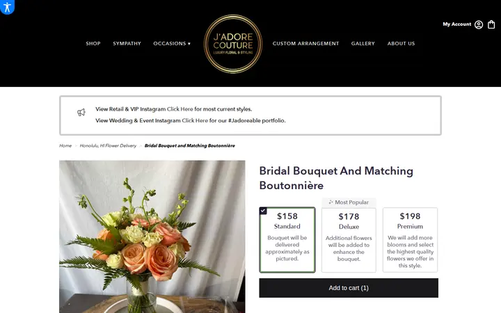 /honolulu-jadore-couture-floral-styling/bridal-bouquet-and-matching-boutonniere.html — J'Adore Couture Luxury Floral & Styling