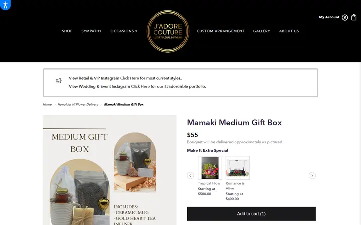 /honolulu-jadore-couture-floral-styling/mamaki-medium-gift-box.html — J'Adore Couture Luxury Floral & Styling
