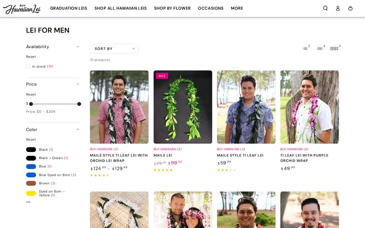 /collections/lei-for-men — Buy Hawaiian Lei