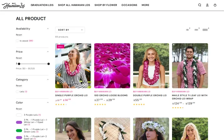 /collections/all-product — Buy Hawaiian Lei
