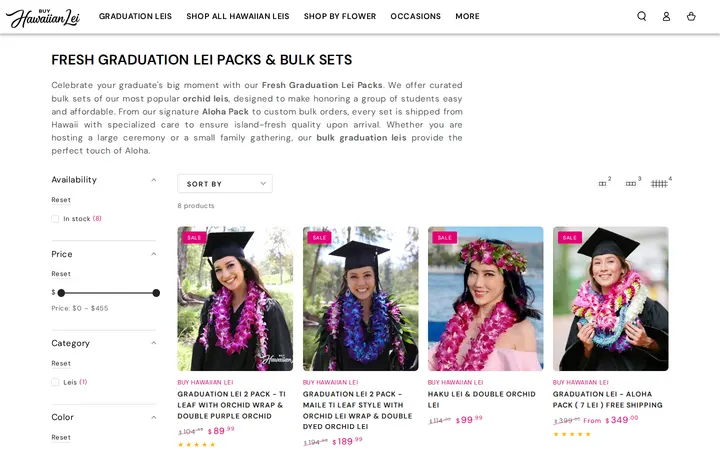 /collections/graduation-leis-packs — Buy Hawaiian Lei