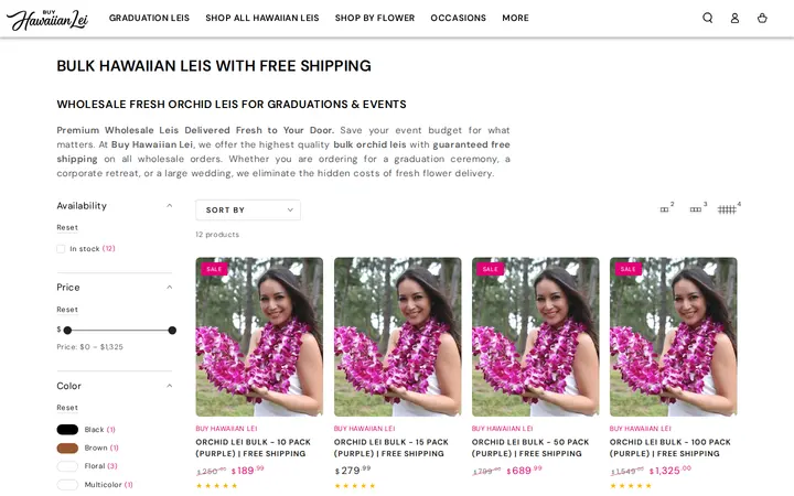 /collections/bulk-leis — Buy Hawaiian Lei