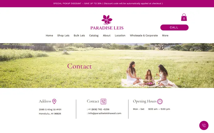 /contact-us — Paradise Leis