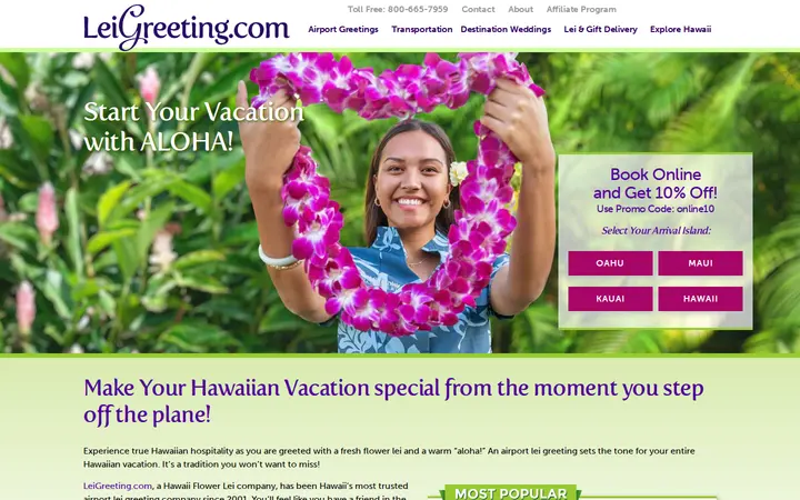 Homepage — LeiGreeting.com