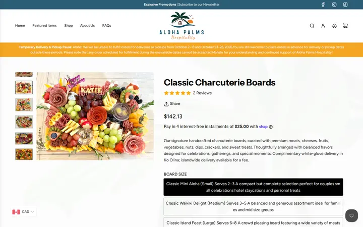 /collections/the-shop-collection/products/classic-charcuterie-board-best-seller — Aloha Palms Hospitality