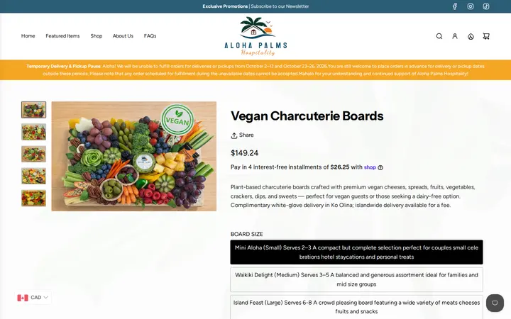 /collections/the-shop-collection/products/hand-delivered-charcuterie-board-vegan — Aloha Palms Hospitality