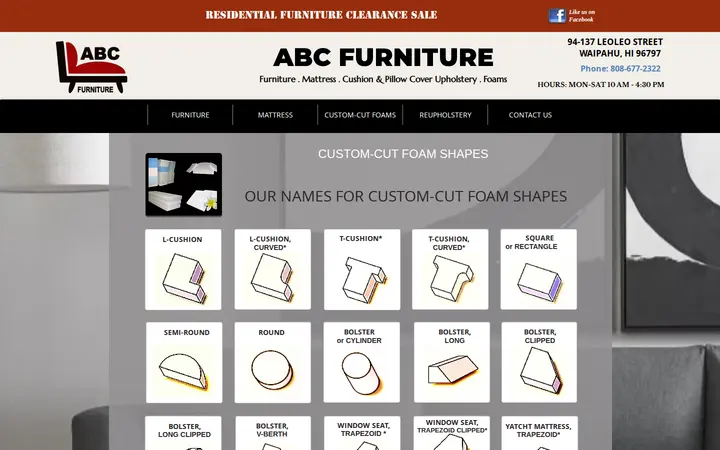 /foam-shapes — ABC Furniture