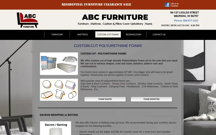 /custom-cut-foams — ABC Furniture