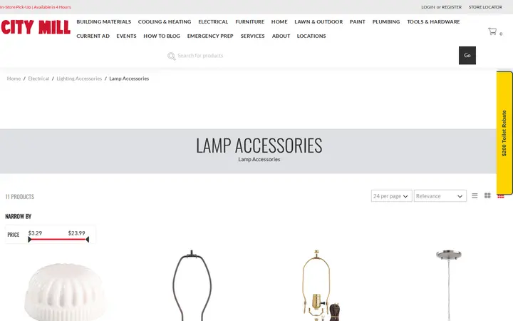 /electrical/lighting-accessories/lamp-accessories — City Mill - Ewa Beach