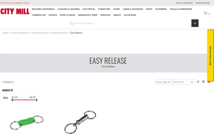 /tools-hardware/keys-accessories/key-accessories/easy-release — City Mill - Ewa Beach