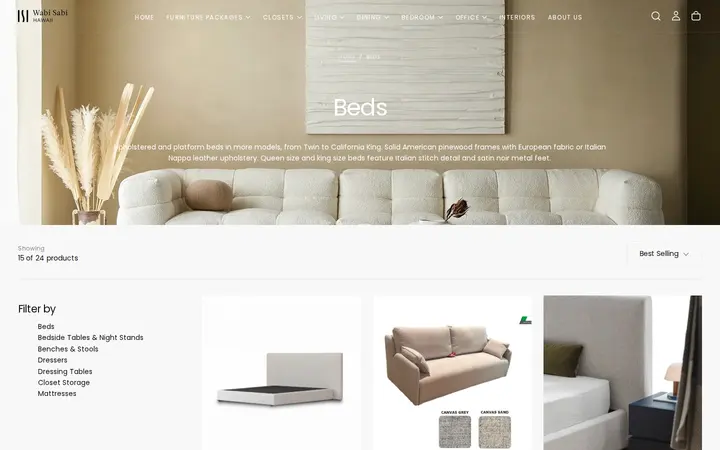 /collections/beds — Wabi Sabi Hawaii