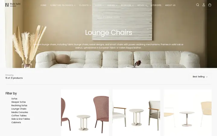 /collections/lounge-chairs — Wabi Sabi Hawaii