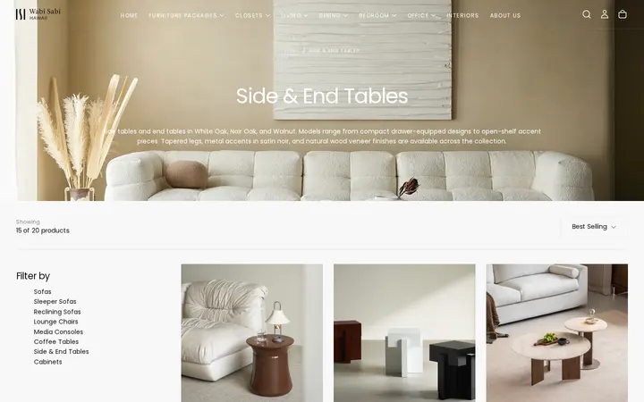 /collections/side-tables — Wabi Sabi Hawaii