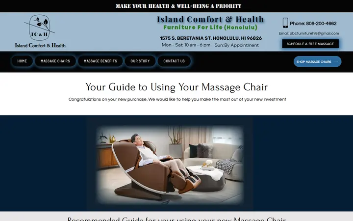 /massage-chair-guide — Island Comfort and Health -Furniture For Life Massage Chairs