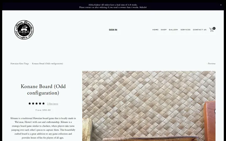 /hawaiian-kine-tings/konane-board-wg9pl — Akau Boards